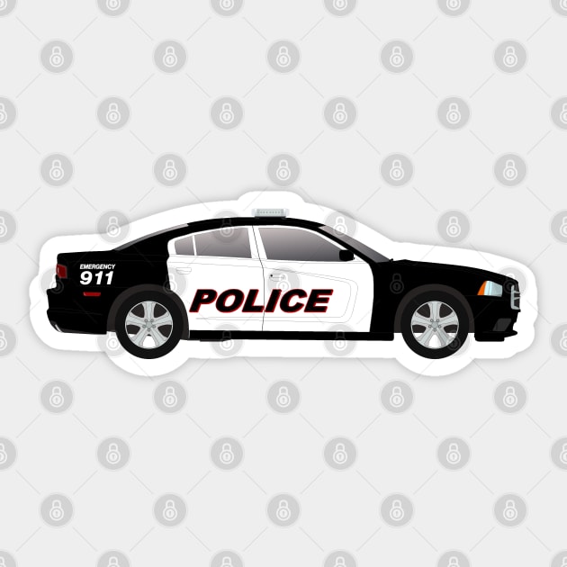 USA Police Car Sticker by BassFishin